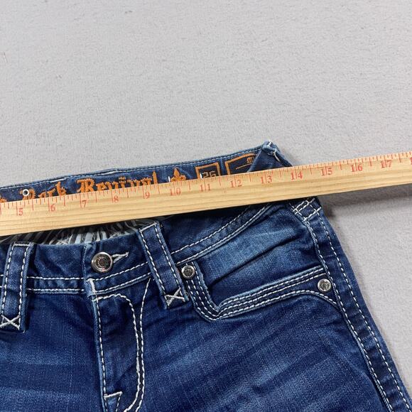 Rock‎ Revival Jeans Women 26 Sundee Bootcut Stretch Medium Wash Embroidered - Picture 12 of 16